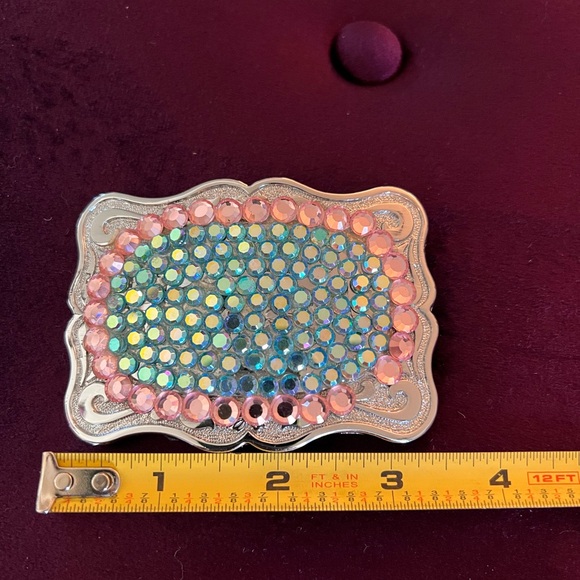 Colorful Rhinestone Belt Buckle - Picture 2 of 4